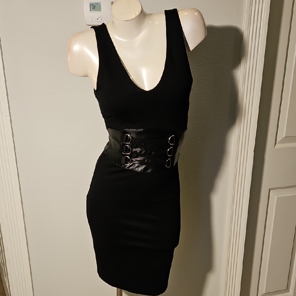 Bebe Black Corset Dress